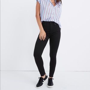 Madewell black curvy high rise skinny jeans